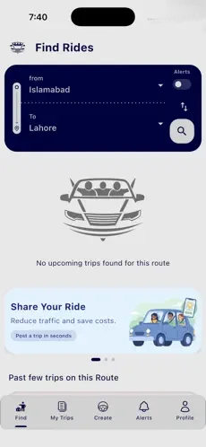VCarpool App Interface